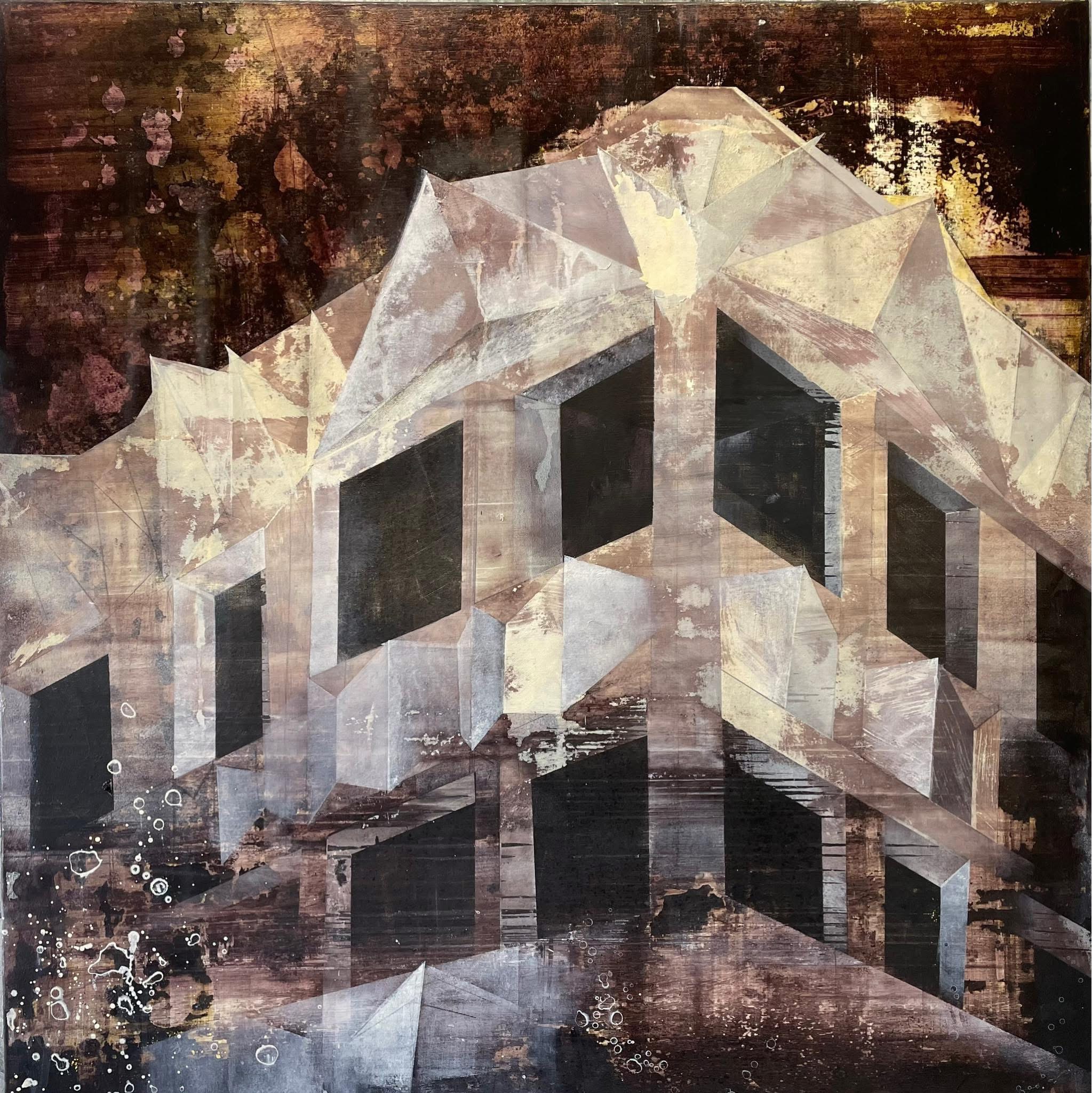 Obraz „Neklanova ulice“ 100 x 100 cm – Andrzej Cieslar