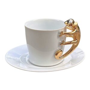 Goldfinger porcelánový šálek s podšálkem Chameleon zlatý